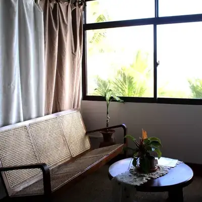 Lounge seating with ocean views after your massage