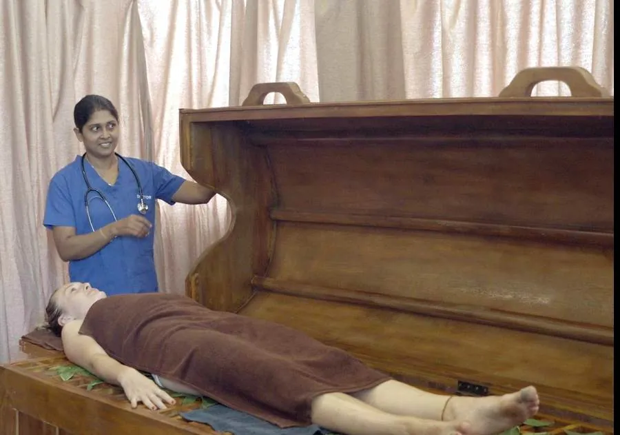 Herbal steam bath at Praanadha Ayurveda Wellness