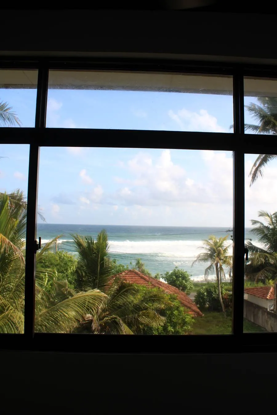 Ocean view from the lounge at Praanadha Ayurveda Wellness