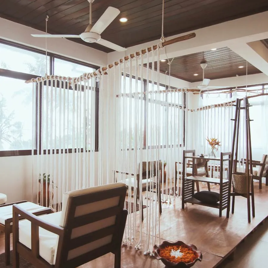 Reception lounge at Praanadha Ayurveda Wellness