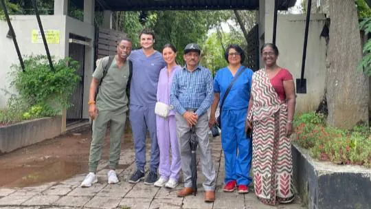 Students and practitioners after a training session
