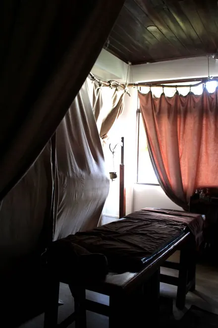 Private treatment tent at Praanadha Ayurveda Wellness