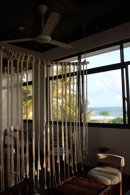 Rope curtain sea view at Praanadha Ayurveda Wellness